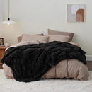 Bedsure GentleSoft Fluffy Black Blankets Queen Size for Bed, Thick Sherpa Faux Fur Fleece Fuzzy Plush Winter Warm Soft Full Queen Blankets, Bedroom Decor Black Gifts Cozy Gifts for Women Men, 90x90 by CozyNest Decor