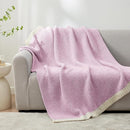 Snuggle Sac Light Purple Throw Blanket for Couch, Super Soft Warm Lavender Blankets Cozy Knit Fuzzy Plush Lightweight Throws for Sofa, Bed,Living Room, Heather Lilac, 50x60 inches by TinyTreasures Baby Boutique