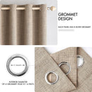 MIULEE 100% Blackout Linen Textured Curtains for Bedroom Solid Thermal Insulated Copper Brown Grommet Room Darkening Curtains & Drapes Luxury Decor for Living Room Nursery 52 x 63 Inch (2 Panels) by TinyTreasures Baby Boutique