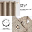MIULEE 100% Blackout Linen Textured Curtains for Bedroom Solid Thermal Insulated Copper Brown Grommet Room Darkening Curtains & Drapes Luxury Decor for Living Room Nursery 62 x 96 Inch (2 Panels) by TinyTreasures Baby Boutique