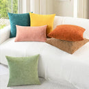 CaliTime Throw Pillow Covers Decorative 18 X 18 Inches Pack of 4 Cozy Chenille Cushion Cases for Couch Sofa Bed Living Room Home Teal by CozyNest Decor
