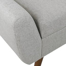 HomePop Modern Storage Bench with Wood Legs Home Décor|Bench with Storage for Living Room & Bedroom - Light Gray Woven by CozyNest Decor