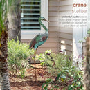 Alpine Corporation 40" Tall Outdoor Rustic Metal Crane Statue Yard Art Decoration by CozyNest Decor