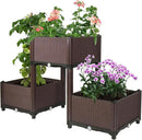 D'vine Dev Planter Raised Beds - Elevated Planter Garden Box with Drainage Plug Raised Garden Beds for Vegetable/Flower/Herb Outdoor Standing Planter Beds Gardening Kit, RGB-3 by GreenHaven Gardens