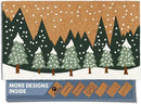 Barnyard Designs Natural Coco Coir Christmas Doormat - Large Cute Non-Slip Heavy Duty Backing Door Mat for Outside Entrance or Porch Entry, Brown (17x30, Winter Snow Forest) by CozyNest Decor