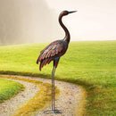 chisheen Outdoor Garden Crane Statues and Sculptures Metal Yard Art Statue for Garden Decoration Large Size by GreenHaven Gardens
