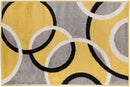 Rugshop Contemporary Abstract Circles Easy Maintenance for Home Office,Living Room,Bedroom,Kitchen Soft Area Rug 2' x 3' Yellow by TinyTreasures Baby Boutique