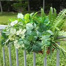 Artificial Greenery Plants Fake Plastic Leaves with Stems UV Resistant Large Bunches Outside Faux Plants Bushes for Outdoor Patio Garden Front Porch Yard Decor (Green) by CozyNest Decor