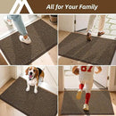 COSY HOMEER-Door-Mat 20" x 32" Non Slip Absorbent Entryway Rugs Dirt Trapper Doormats Washable Entrance Mats Low Pile Welcome Floor Mat for Front Back Door and Entry Mats,Brown by CozyNest Decor