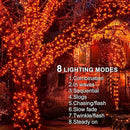 weillsnow 164FT 500 LED Orange Halloween Lights, 8 Modes Waterproof Plug in String Lights for Halloween Indoor Outdoor Yard Party Wedding Garden Home Decorations (Orange) by GreenHaven Gardens