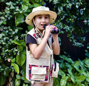 Bug Hunting Kit, Pink Safari Vest, Hat, Binoculars, Lg. Butterfly Net, Bug Container, Whistle, Flashlight, Magnifier, Thermostat, Compass, Age 3+ by TinyTreasures Baby Boutique