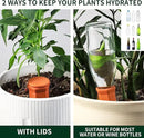 Large Terracotta Watering Spikes with Lids, Automatic Plant Waterer Outdoor | Indoor, Vacation Friendly Clay Plant Watering Devices System, Slow Release Self Watering Planter Insert, 6 Pack by GreenHaven Gardens