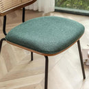 Rattan Dining Chairs Set of 4, Mid Century Modern Dining Chairs with Cane Back for Kitchen Dining Room, 19 Inch Fabric Green by CozyNest Decor