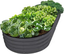 Galvanized Raised Garden Beds Outdoor // 8×4×1 ft Planter Raised Beds for Gardening, Vegetables, Flowers // Large Metal Garden Box // Patented Tool-Free Design (Gray) by GreenHaven Gardens