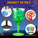 Sliner 24 Pcs Halloween Skeleton Hand Plastic Goblets 12 oz Spooky Skeleton Hand Goblets Halloween Wine Glasses Champagne Glassware Creepy Clear Cups for Party Haunted House, 4 Color by CozyNest Decor