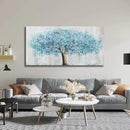 Yuaxker Tree Wall Art Blue and Gold Canvas Painting Modern Aesthetic Wall Decor Spiritual Artwork for Living Room Bedroom Dining Room Office Home Decor 20x40inch by CozyNest Decor