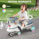 Kids Electric Ride On Car 12V - Electric Wiggle Car with Rechargeable Battery, LED Lights & Music,Anti-Rollover for Boys Girls Ages 3-8, Indoor/Outdoor Toy Vehicle up to 150 lbs by TinyTreasures Baby Boutique