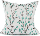 YOUR SMILE Classical Embroidery Jacquard Green Square Decorative Throw Pillow Case Cushion Cover 18x18 inch by CozyNest Decor