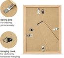 upsimples 6x8 Picture Frame, Natural Solid Wooden Picture Frames, Display 4x6 with Mat or 6 x 8 Without Mat, Wall or Tabletop, 1 Pack, Natural by CozyNest Decor