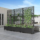 Casaphoria Metal Raised Garden Bed with Trellis and Wheels, 72"x35"x16" Planter Box for Climbing Plants, Vegetables & Vines, Features Drainage Holes and Privacy Screen (Black-Net) by GreenHaven Gardens
