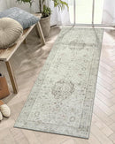 LIVEBOX Washable 2x6 Runner Rug for Bathroom, Non Slip Kitchen Mats for Floor Entryway, Boho Indoor Front Door Mat Low-Pile Runners for Hallways, Farmhouse Rugs for Bath Laundry, Taupe by TinyTreasures Baby Boutique