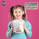 4 LB Milky Butter Slime Bucket Gift for Girls, FunKidz 64 FL OZ Huge Soft White Premade Scented Slime Kit Toy with 29 Variety Add-Ins Perfect Birthday Present for Kids Age 6+ by TinyTreasures Baby Boutique