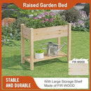 GHWIE Raised Garden Bed with Legs, Elevated Wooden Planter Box with Shelf,Large Garden Planter Outdoor for Backyard, Patio, Balcony by GreenHaven Gardens