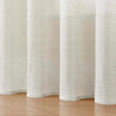 Joydeco Light Filtering Curtains 96 Inch Length for Bedroom, Linen Curtains 96 Inch Length 2 Panels Set for Living Room，White Semi Sheer Drapes 96 Inches Long with Rod Pockets by CozyNest Decor