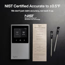 Sync WiFi Wireless Meat Thermometer Digital, 2 Probes, Smart Base, LCD Display, Unlimited Range, Bluetooth 5.4, Improved Stability, NIST-Certified Accuracy, BBQ, Grill, Smoker, Oven, Kitchen by TinyTreasures Baby Boutique