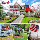 Barcetine 4-Pack Ground Flag Pole Kit - 8.5FT Tangle Free with Anti-Tip Stand Prong -1 inch Heavy Duty Portable Inground Flag Holder for Yard Garden Outdoor, Bonus 3x5 US Flag, Black by GreenHaven Gardens