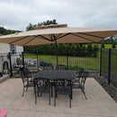PURPLE LEAF Cantilever Umbrella 10' X 13' Outdoor Patio Rectangular Double Top Large Heavy Duty 360° Rotation Offset Umbrella for Outside Deck Backyard Garden Pool Spectrum Sand by GreenHaven Gardens