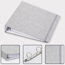 Vienrose Linen 3-Ring Photo Album Holds 190 Photos, 160 4x6 Photos and 30 6x8 Pictures, Picture Album with Multiple Size Pockets, Memory Book for Family Wedding Anniversary Baby, Grey by TinyTreasures Baby Boutique