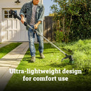 WORX Cordless String Trimmer, 20V 13''-15'' Weed Wracker with Brushless Motor 2.0, 21 cc Gas Equivalent, Quick-Line Reloading, Includes 20V 5.0 Ah PowerShare Pro Battery and Charger, PowerShare by GreenHaven Gardens