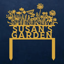 Custom Flowers Metal Garden Decor, Sign for Flower Beds, Personalized Flowers Garden Sign with Stakes, Metal Yard Art, Gift for Grandmother, Patio Decor, Farmhouse Decorations, Mom Gift by CozyNest Decor