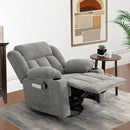 Rocker Swivel Recliner Chair for Adults, Overstuffed Large Manual Recliner Glider with Massage and Heat, Comfy Soft Fabric Living Room Reclining Sofa Chair(Lime Gray) by CozyNest Decor