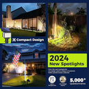 Solar Spot Lights Outdoor Waterproof for Flag, Tree, House, Garden, Yard, Landscape Spotlights for Accent Uplighting Halloween Christmas Decorations-6 Pack by GreenHaven Gardens