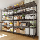 REIBII 72.8" W Storage Shelves Load 1600LBS, 5 Tier Metal Shelving Unit Wire Shelving for Storage Rack Heavy Duty Metal Shelves for Garage Pantry Kitchen, 17.7" D x 72.8" W x 70.9" H by GreenHaven Gardens