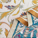 Fall Throw Blanket for Couch, Brown Boho Decorative Throw Blanket, 100% Cotton Muslin Breathable Woven Farmhouse Blankets Quilt, 50"x60" Reversible Lightweight Blankets Bohemian Throw Quilt by CozyNest Decor
