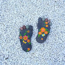 Stepping Stones Garden Decorative Stones for Patio, Deck, Garden or Sidewalk Home Decor Footprint Shaped Stepping Stones Set of 2 （Dark Grey） by CozyNest Decor