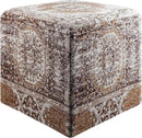 Mark&Day Pouf Ottoman, Kaltenleutgeben Traditional Camel Cube Pouf Foot Rest for Living Room, Bedroom and Boho Home Decor (18"x18"x18") by CozyNest Decor