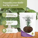 Fiddle Leaf Fig House Plant Soil Premium All Purpose Blend | Large 2.2 Quarts | Ready to Use for Indoor Houseplants | Peat, Sawdust, Course Sand and Pinebark | Made in USA by GreenHaven Gardens