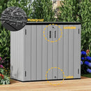 Large Outdoor Storage Box,Resin Sheds&Outdoor Storage Waterproof/Lockable,Outdoor Storage Cabinets for Balcony,Garage,Backyard (37Cu.ft-Pale Grey) by GreenHaven Gardens