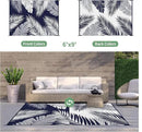GENIMO Outdoor Rug 6' x 9' Waterproof for Patios Clearance, Reversible Outdoor Plastic Straw Camping Rug Carpet, Large Area Rugs Mats for RV, Camper, Deck, Balcony, Porch, Beach, Navy Blue&White by CozyNest Decor