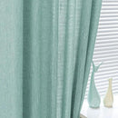 MYSKY HOME Semi Sheer Curtains for Sliding Door 95 Inches Long 2 Panels, Farmhouse Ceiling Curtains Living Room Light Filtering Back Tab Elegant Style Soft Fabric, 50" x 95", Turquoise, 2 Piece by CozyNest Decor