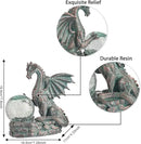 TERESA'S COLLECTIONS Garden Sculptures & Statues, Solar Dragon Outdoor Statues Figurines, Resin Bronze Gothic Garden Decor Lawn Ornaments Patio Yard Decorations Gifts for Mom Women, 8" by GreenHaven Gardens