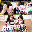 JOYIN Washable Tempera Paint Set for Kids 42PCS, Non Toxic Liquid Paint with 15 Brushes and 4 Palettes - Art Supply for Kids for Arts and Crafts Project, Finger Painting (2 oz Each) by TinyTreasures Baby Boutique