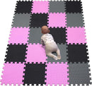 YIMINYUER® 20 Tiles (30cm×30cm×1cm Each Tile) Baby Soft Puzzle Play Mats, Kids Thick EVA Foam Floor, Toddlers & Children's Soft Interlocking Mat R03R04R12G301020 by TinyTreasures Baby Boutique