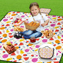 Poedist Extra Large Picnic Blanket Waterproof,80"x 80"Foldable Machine Washable Beach Blanket,Outdoor Blanket for 6-8 Adults,Suitable for Indoor Crawling,Park Beach,Camping,Hiking,Family Travel(Fruit by TinyTreasures Baby Boutique