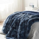 Bedsure GentleSoft Fluffy Navy Blue Throw Blanket, Tie Dye Blue Decor Navy Gifts for Men, Soft Cozy Fuzzy Plush Minky Thick Warm Sherpa Fleece Faux Fur Blanket for Couch, Blanket Gifts for Him, 50x60 by CozyNest Decor