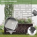 Casaphoria Metal Raised Garden Bed with Trellis and Wheels, 72"x35"x16" Planter Box for Climbing Plants, Vegetables & Vines, Features Drainage Holes and Privacy Screen (Grey-Helen) by GreenHaven Gardens